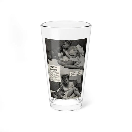 Barbara Nichols #324 - Page 2 of 7 with, 2 B&W Photos from American Beauties Mag. Fall '53 (Vintage Female Icon) Pint Glass 16oz 16oz - Go Mug Yourself