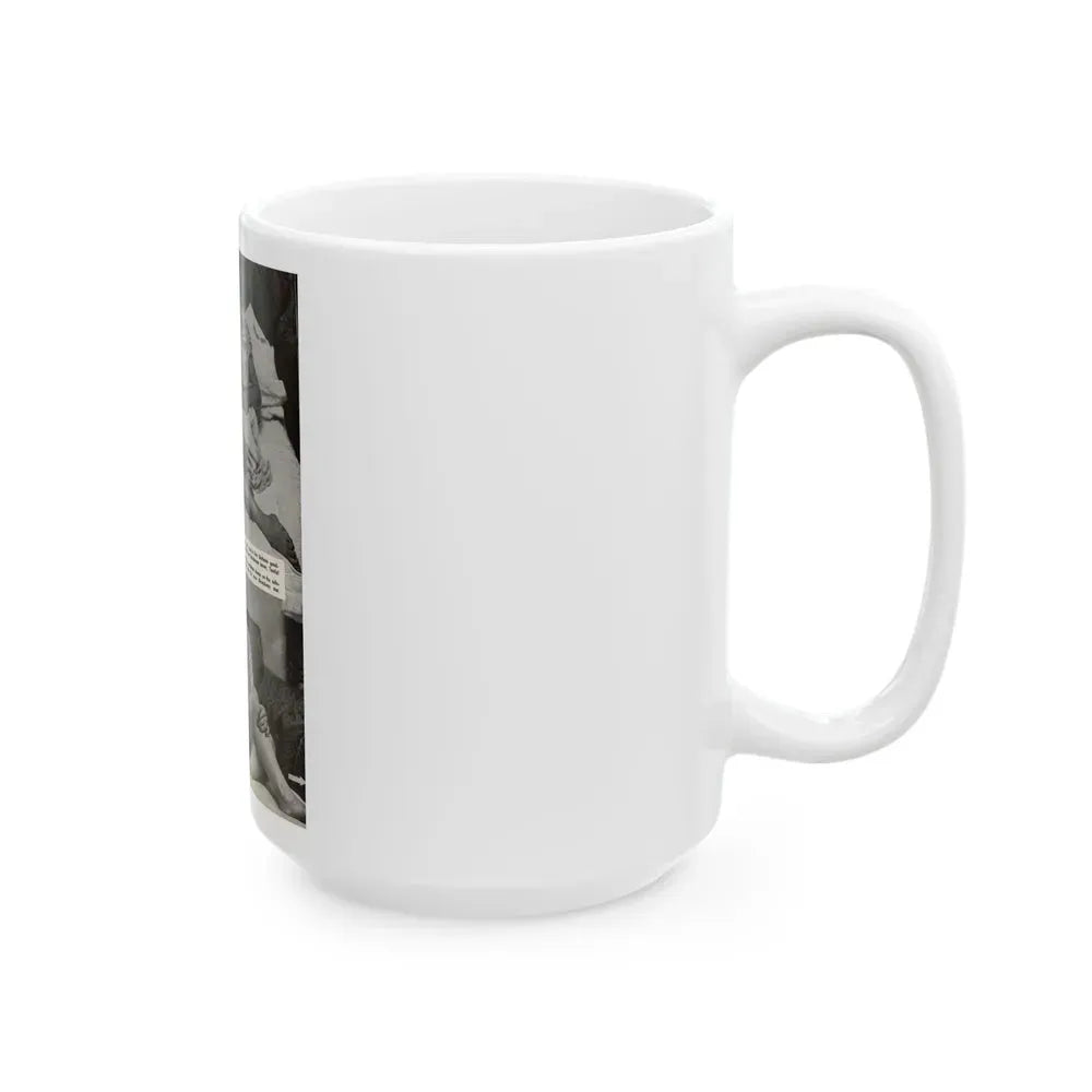 Barbara Nichols #324 - Page 2 of 7 with, 2 B&W Photos from American Beauties Mag. Fall '53 (Vintage Female Icon) White Coffee Mug - Go Mug Yourself