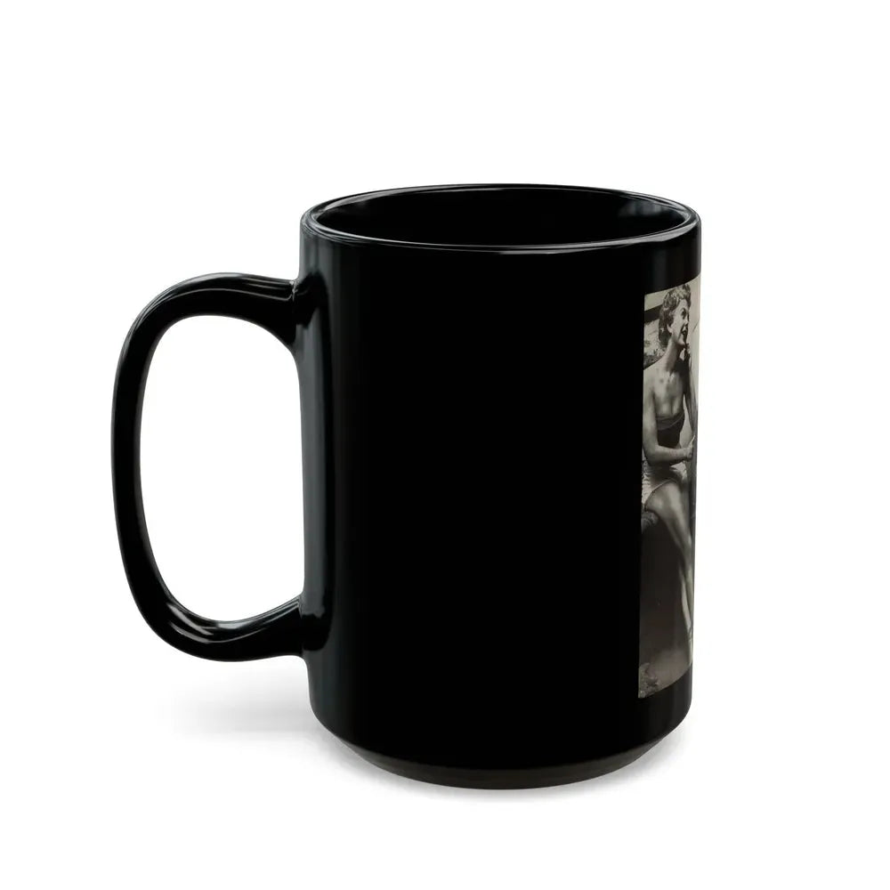 Barbara Nichols #325 - Page 3 of 7 with, 3 B&W Photos from American Beauties Mag. Fall '53 (Vintage Female Icon) Black Coffee Mug - Go Mug Yourself