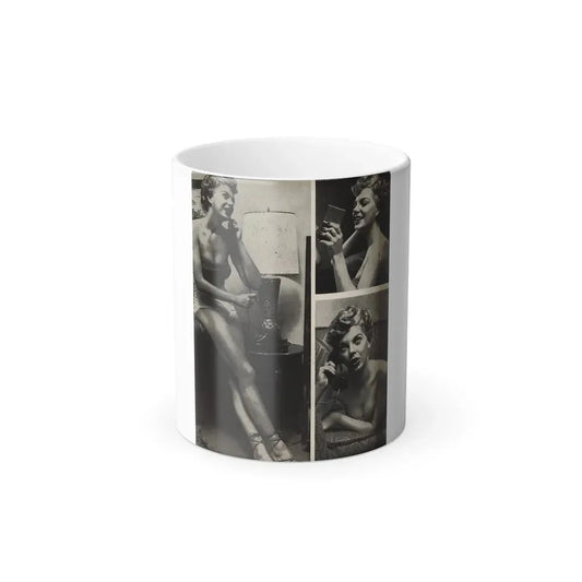 Barbara Nichols #325 - Page 3 of 7 with, 3 B&W Photos from American Beauties Mag. Fall '53 (Vintage Female Icon) Color Changing Mug 11oz 11oz - Go Mug Yourself