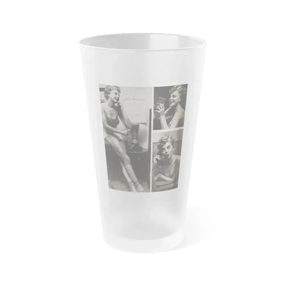 Barbara Nichols #325 - Page 3 of 7 with, 3 B&W Photos from American Beauties Mag. Fall '53 (Vintage Female Icon) Frosted Pint Glass 16oz 16oz Frosted - Go Mug Yourself