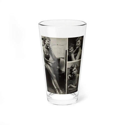 Barbara Nichols #325 - Page 3 of 7 with, 3 B&W Photos from American Beauties Mag. Fall '53 (Vintage Female Icon) Pint Glass 16oz 16oz - Go Mug Yourself