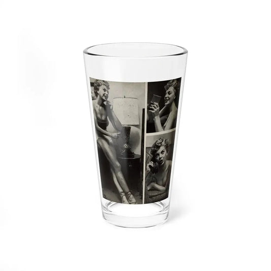 Barbara Nichols #325 - Page 3 of 7 with, 3 B&W Photos from American Beauties Mag. Fall '53 (Vintage Female Icon) Pint Glass 16oz 16oz - Go Mug Yourself
