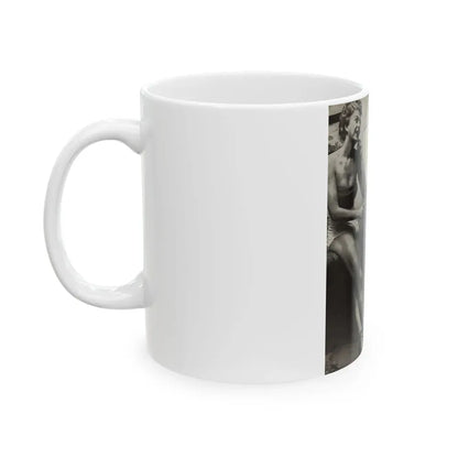 Barbara Nichols #325 - Page 3 of 7 with, 3 B&W Photos from American Beauties Mag. Fall '53 (Vintage Female Icon) White Coffee Mug - Go Mug Yourself
