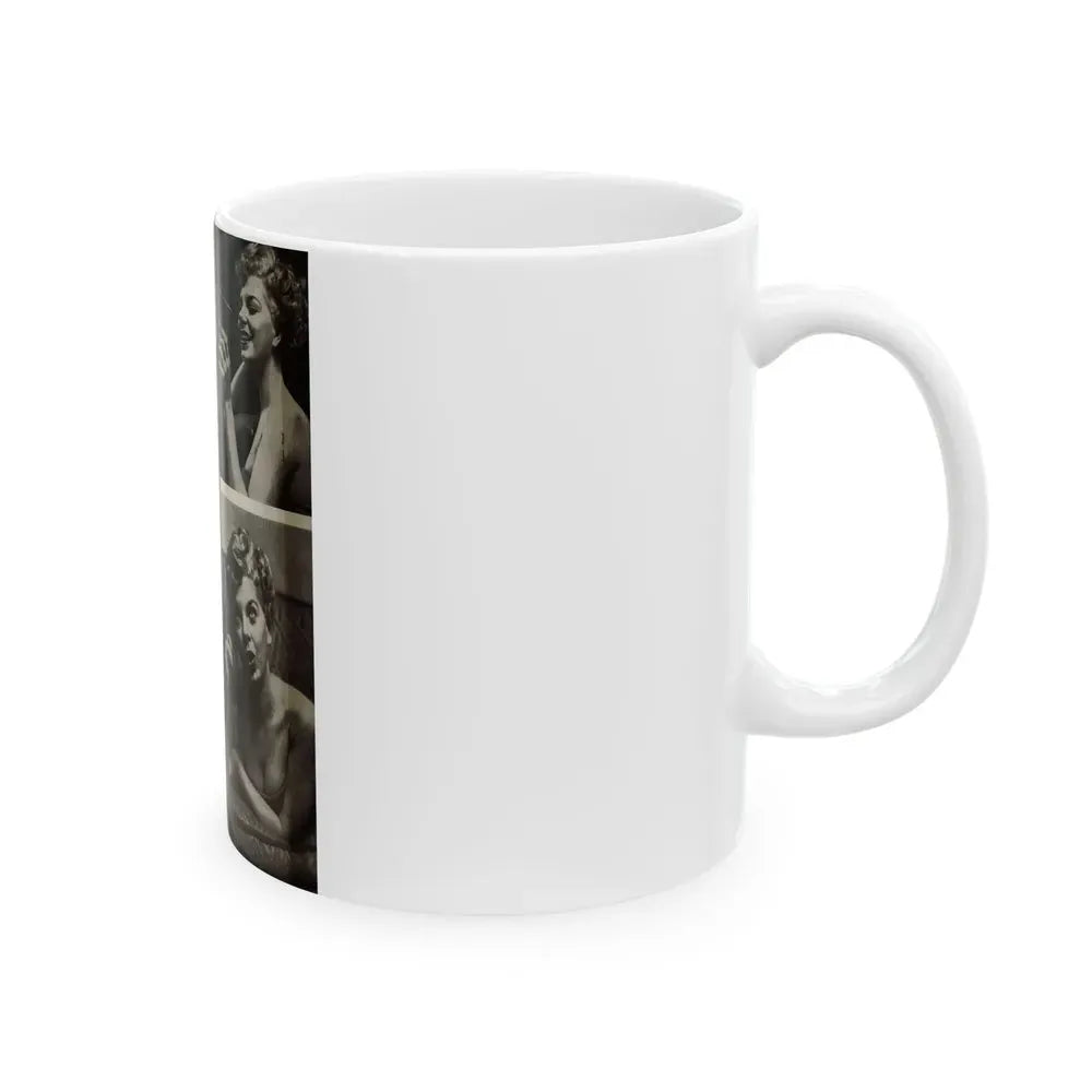Barbara Nichols #325 - Page 3 of 7 with, 3 B&W Photos from American Beauties Mag. Fall '53 (Vintage Female Icon) White Coffee Mug - Go Mug Yourself