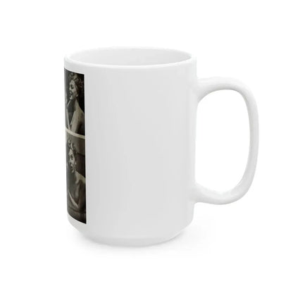 Barbara Nichols #325 - Page 3 of 7 with, 3 B&W Photos from American Beauties Mag. Fall '53 (Vintage Female Icon) White Coffee Mug - Go Mug Yourself
