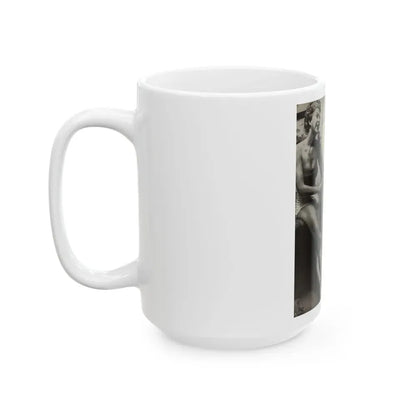 Barbara Nichols #325 - Page 3 of 7 with, 3 B&W Photos from American Beauties Mag. Fall '53 (Vintage Female Icon) White Coffee Mug - Go Mug Yourself