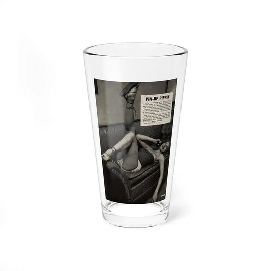Barbara Nichols #326 - Page 4 of 7 with, 1 B&W Photo & Article from American Beauties Mag. Fall '53 (Vintage Female Icon) Pint Glass 16oz 16oz - Go Mug Yourself