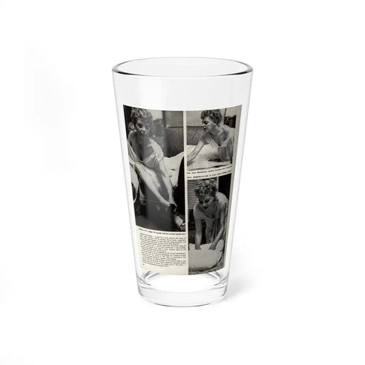 Barbara Nichols #327 - Page 5 of 7 with, 3 B&W Photos from American Beauties Mag. Fall '53 (Vintage Female Icon) Pint Glass 16oz 16oz - Go Mug Yourself