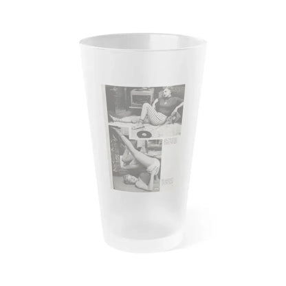 Barbara Nichols #328 - Page 6 of 7 with, 2 B&W Photos from American Beauties Mag. Fall '53 (Vintage Female Icon) Frosted Pint Glass 16oz 16oz Frosted - Go Mug Yourself