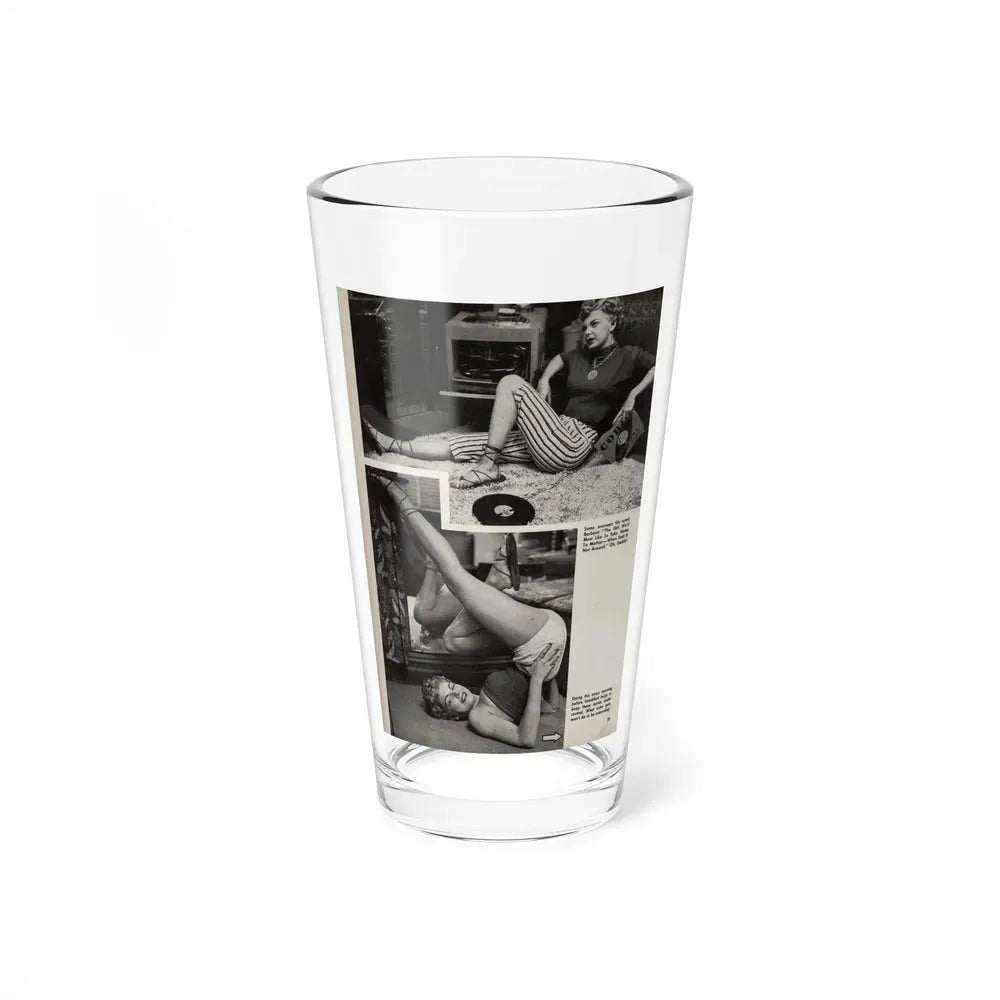 Barbara Nichols #328 - Page 6 of 7 with, 2 B&W Photos from American Beauties Mag. Fall '53 (Vintage Female Icon) Pint Glass 16oz 16oz - Go Mug Yourself