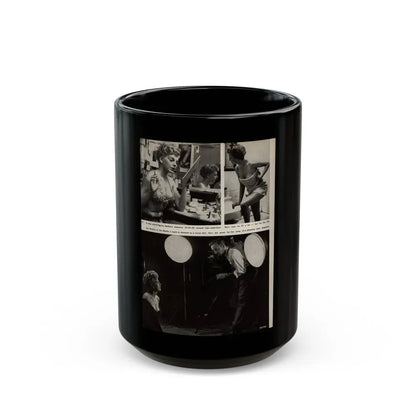 Barbara Nichols #329 - Page 7 of 7 with, 3 B&W Photos from American Beauties Mag. Fall '53 (Vintage Female Icon) Black Coffee Mug 15oz - Go Mug Yourself
