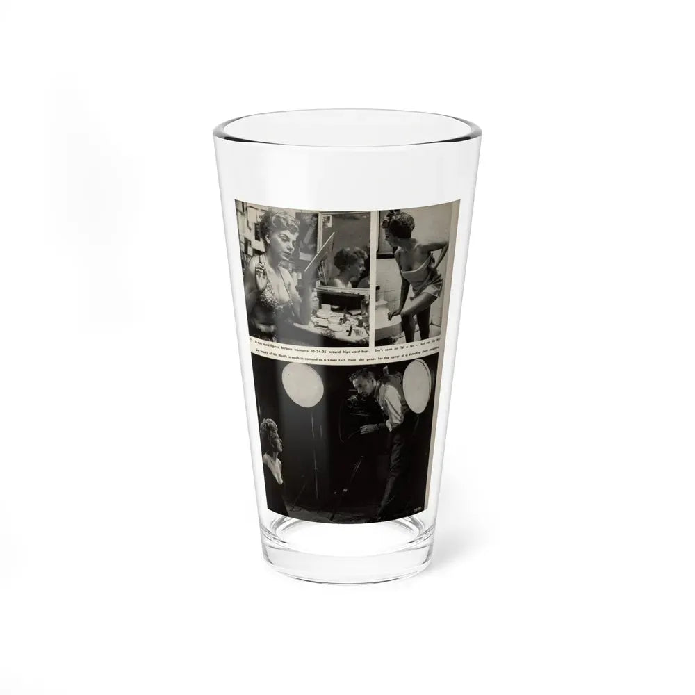 Barbara Nichols #329 - Page 7 of 7 with, 3 B&W Photos from American Beauties Mag. Fall '53 (Vintage Female Icon) Pint Glass 16oz 16oz - Go Mug Yourself