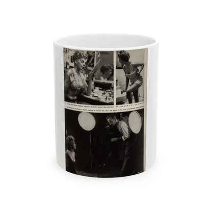 Barbara Nichols #329 - Page 7 of 7 with, 3 B&W Photos from American Beauties Mag. Fall '53 (Vintage Female Icon) White Coffee Mug 11oz - Go Mug Yourself
