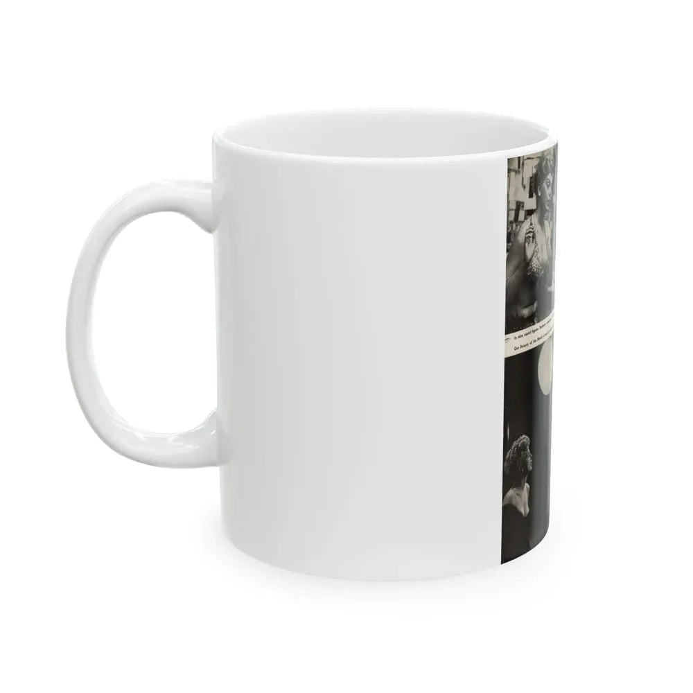 Barbara Nichols #329 - Page 7 of 7 with, 3 B&W Photos from American Beauties Mag. Fall '53 (Vintage Female Icon) White Coffee Mug - Go Mug Yourself