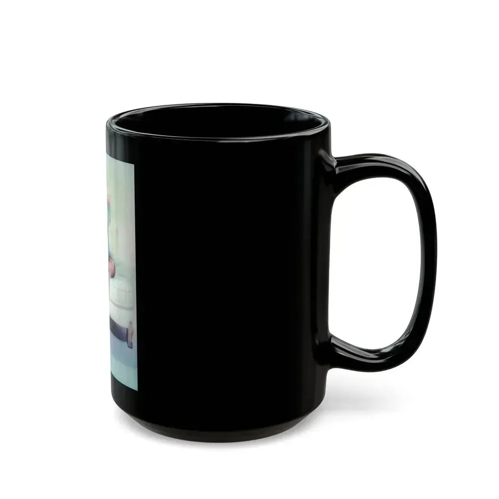 Barbara Nichols #333 (Vintage Female Icon) Black Coffee Mug - Go Mug Yourself
