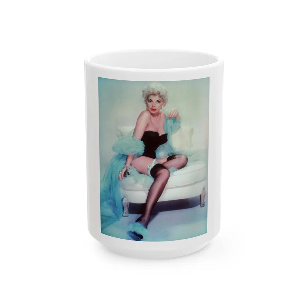 Barbara Nichols #333 (Vintage Female Icon) White Coffee Mug-15oz-Go Mug Yourself