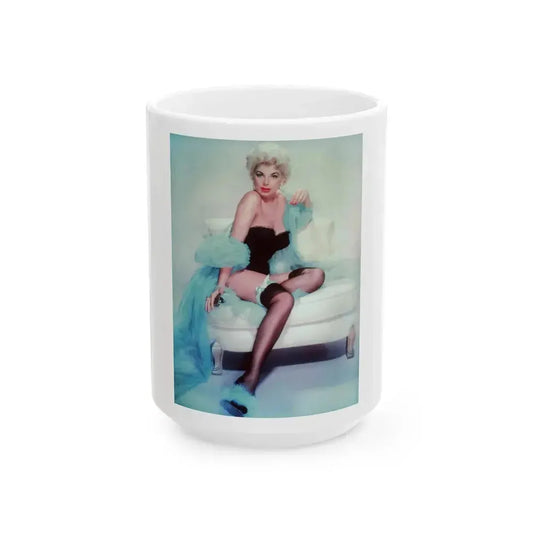 Barbara Nichols #333 (Vintage Female Icon) White Coffee Mug 15oz - Go Mug Yourself