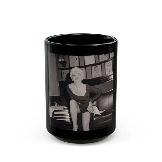 Barbara Nichols #345 (Vintage Female Icon) Black Coffee Mug 15oz - Go Mug Yourself
