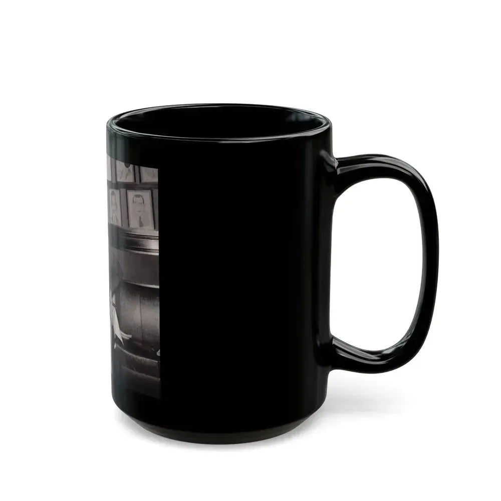 Barbara Nichols #345 (Vintage Female Icon) Black Coffee Mug - Go Mug Yourself