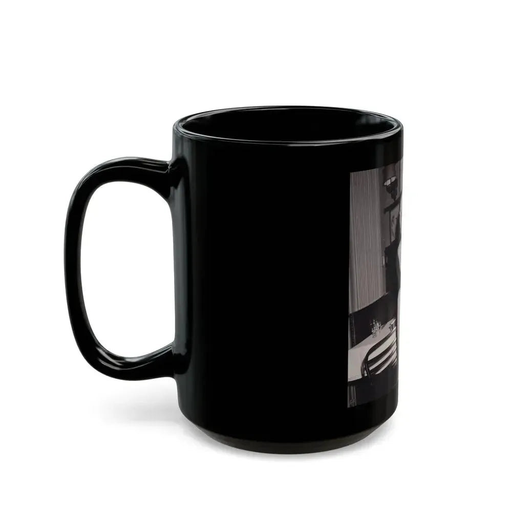 Barbara Nichols #345 (Vintage Female Icon) Black Coffee Mug - Go Mug Yourself