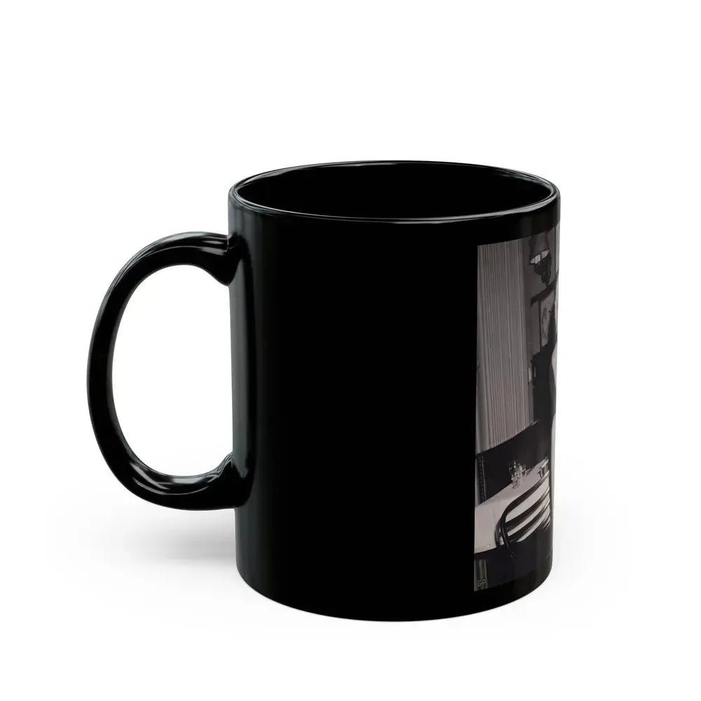 Barbara Nichols #345 (Vintage Female Icon) Black Coffee Mug - Go Mug Yourself
