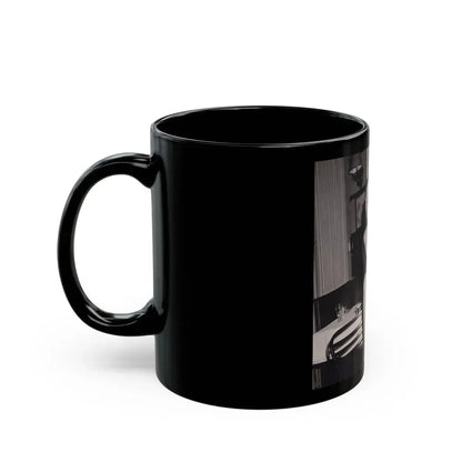 Barbara Nichols #345 (Vintage Female Icon) Black Coffee Mug - Go Mug Yourself