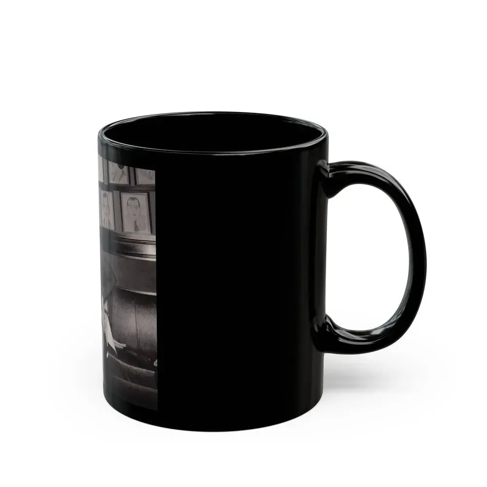 Barbara Nichols #345 (Vintage Female Icon) Black Coffee Mug - Go Mug Yourself