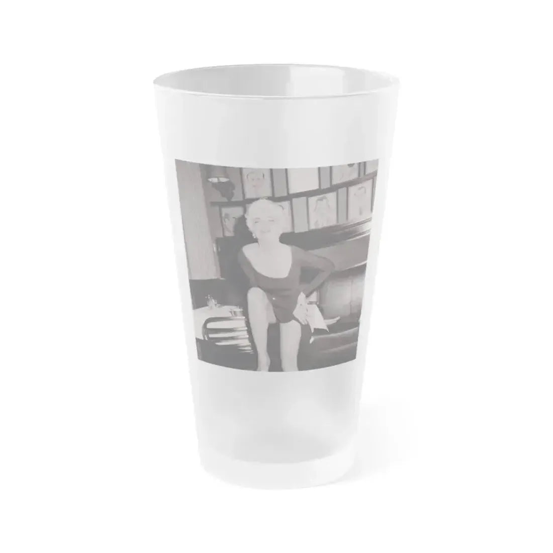 Barbara Nichols #345 (Vintage Female Icon) Frosted Pint Glass 16oz 16oz Frosted - Go Mug Yourself