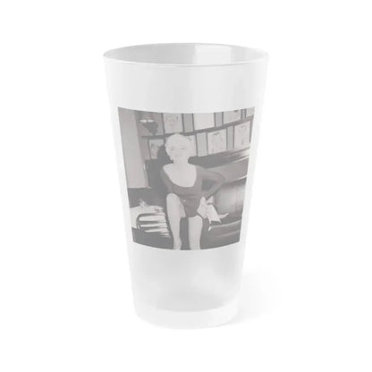 Barbara Nichols #345 (Vintage Female Icon) Frosted Pint Glass 16oz 16oz Frosted - Go Mug Yourself