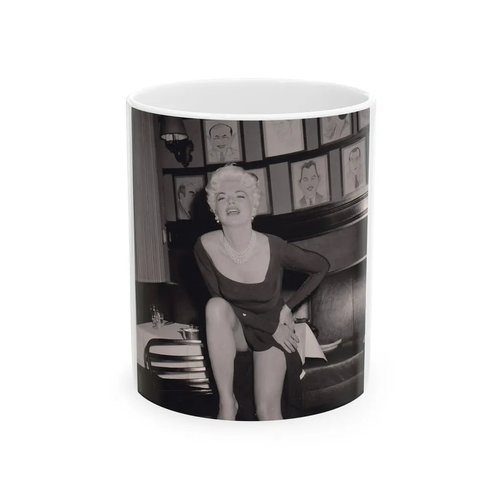 Barbara Nichols #345 (Vintage Female Icon) White Coffee Mug-11oz-Go Mug Yourself