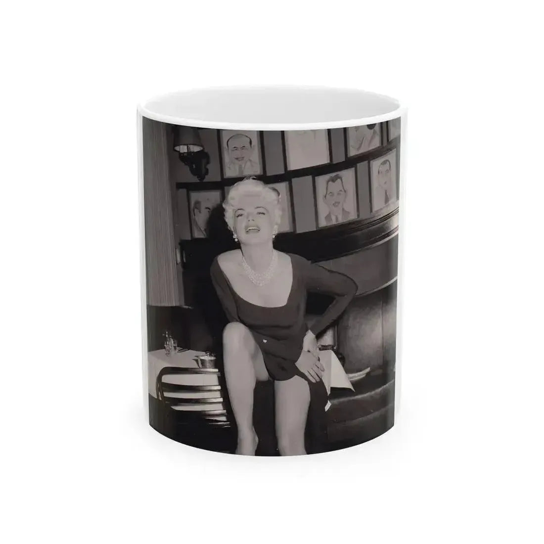 Barbara Nichols #345 (Vintage Female Icon) White Coffee Mug 11oz - Go Mug Yourself