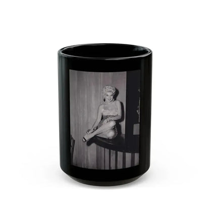 Barbara Nichols #346 (Vintage Female Icon) Black Coffee Mug 15oz - Go Mug Yourself