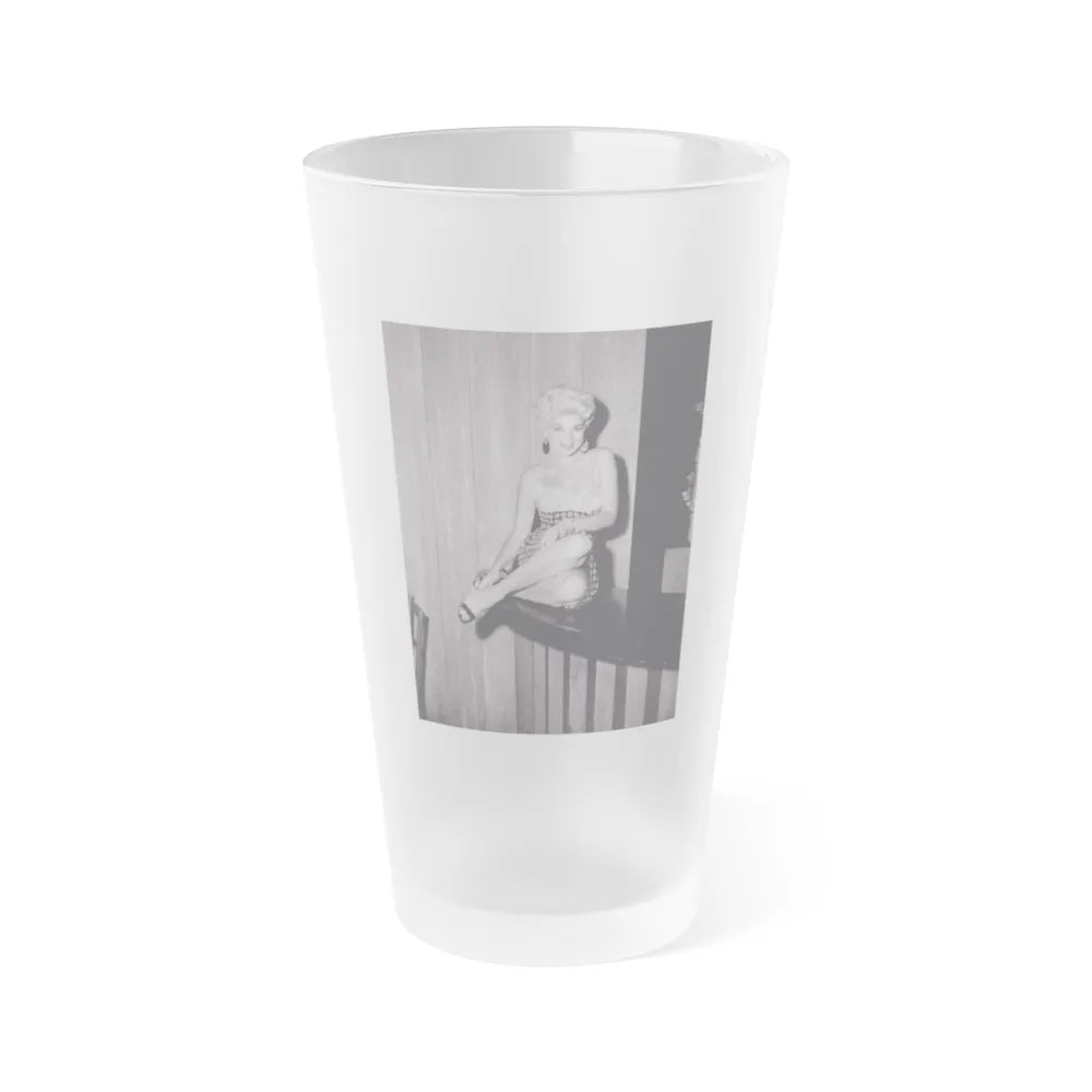 Barbara Nichols #346 (Vintage Female Icon) Frosted Pint Glass 16oz-16oz-Frosted-Go Mug Yourself