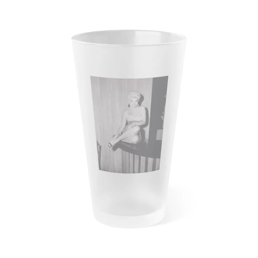 Barbara Nichols #346 (Vintage Female Icon) Frosted Pint Glass 16oz-16oz-Frosted-Go Mug Yourself