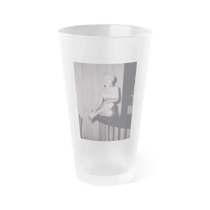 Barbara Nichols #346 (Vintage Female Icon) Frosted Pint Glass 16oz 16oz Frosted - Go Mug Yourself