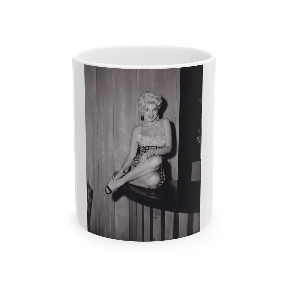 Barbara Nichols #346 (Vintage Female Icon) White Coffee Mug-11oz-Go Mug Yourself