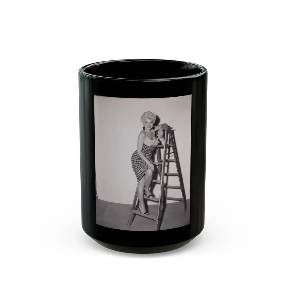 Barbara Nichols #347 (Vintage Female Icon) Black Coffee Mug 15oz - Go Mug Yourself