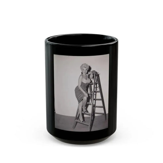 Barbara Nichols #347 (Vintage Female Icon) Black Coffee Mug 15oz - Go Mug Yourself