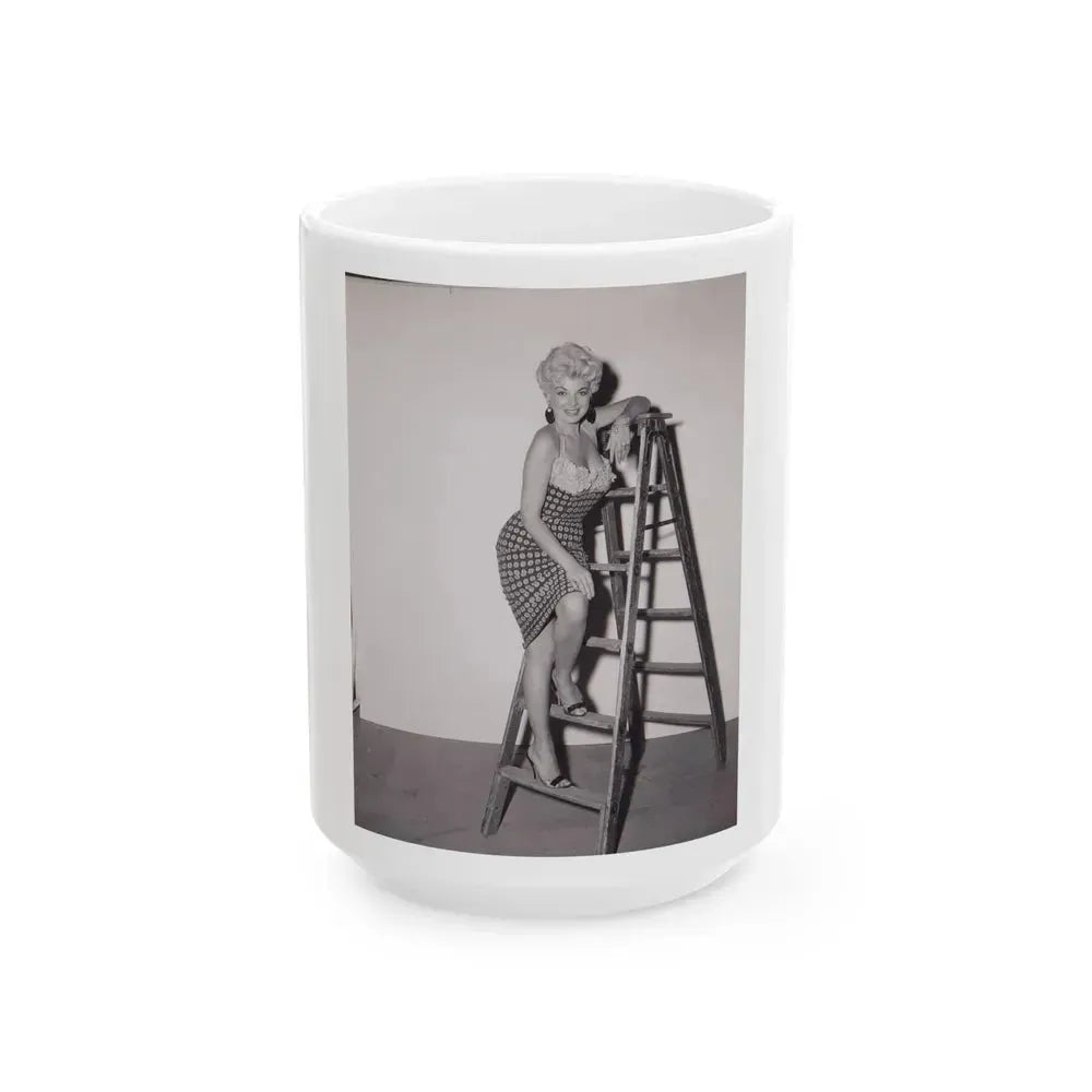 Barbara Nichols #347 (Vintage Female Icon) White Coffee Mug 15oz - Go Mug Yourself