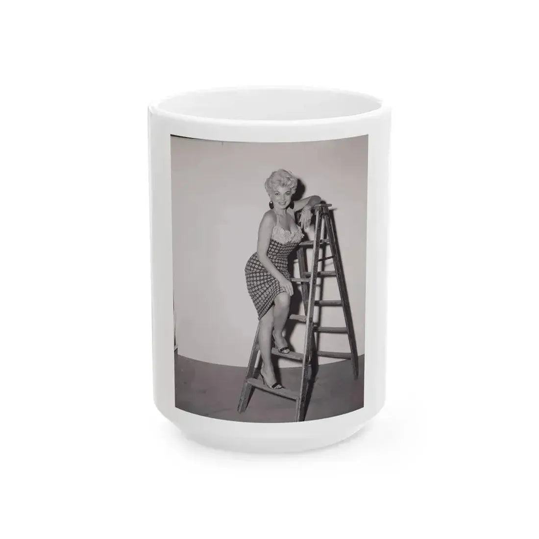 Barbara Nichols #347 (Vintage Female Icon) White Coffee Mug 15oz - Go Mug Yourself