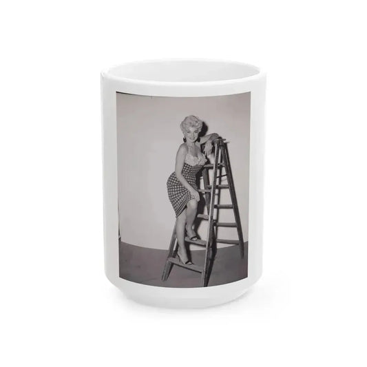 Barbara Nichols #347 (Vintage Female Icon) White Coffee Mug 15oz - Go Mug Yourself