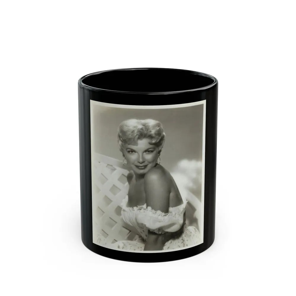 Barbara Nichols #35 (Vintage Female Icon) Black Coffee Mug-11oz-Go Mug Yourself