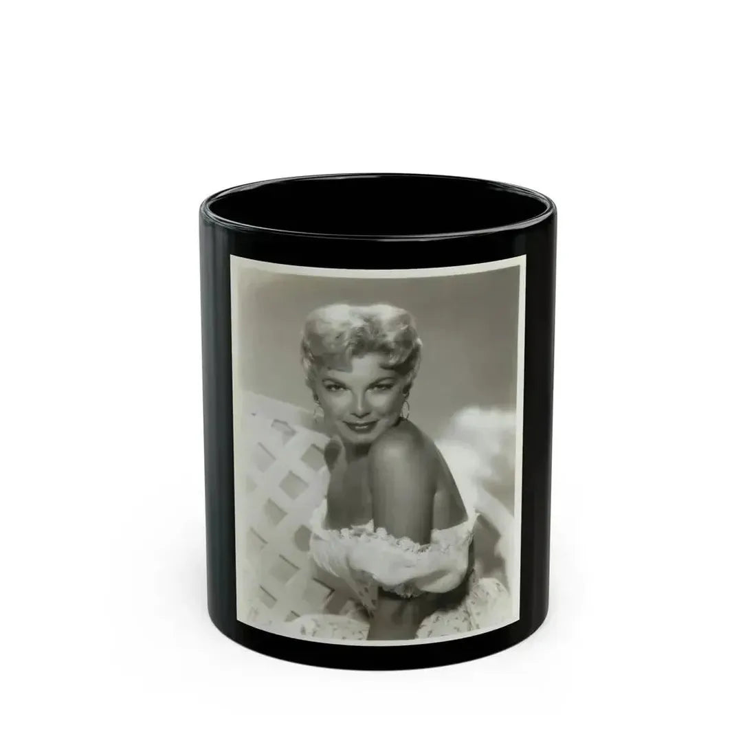 Barbara Nichols #35 (Vintage Female Icon) Black Coffee Mug 11oz - Go Mug Yourself