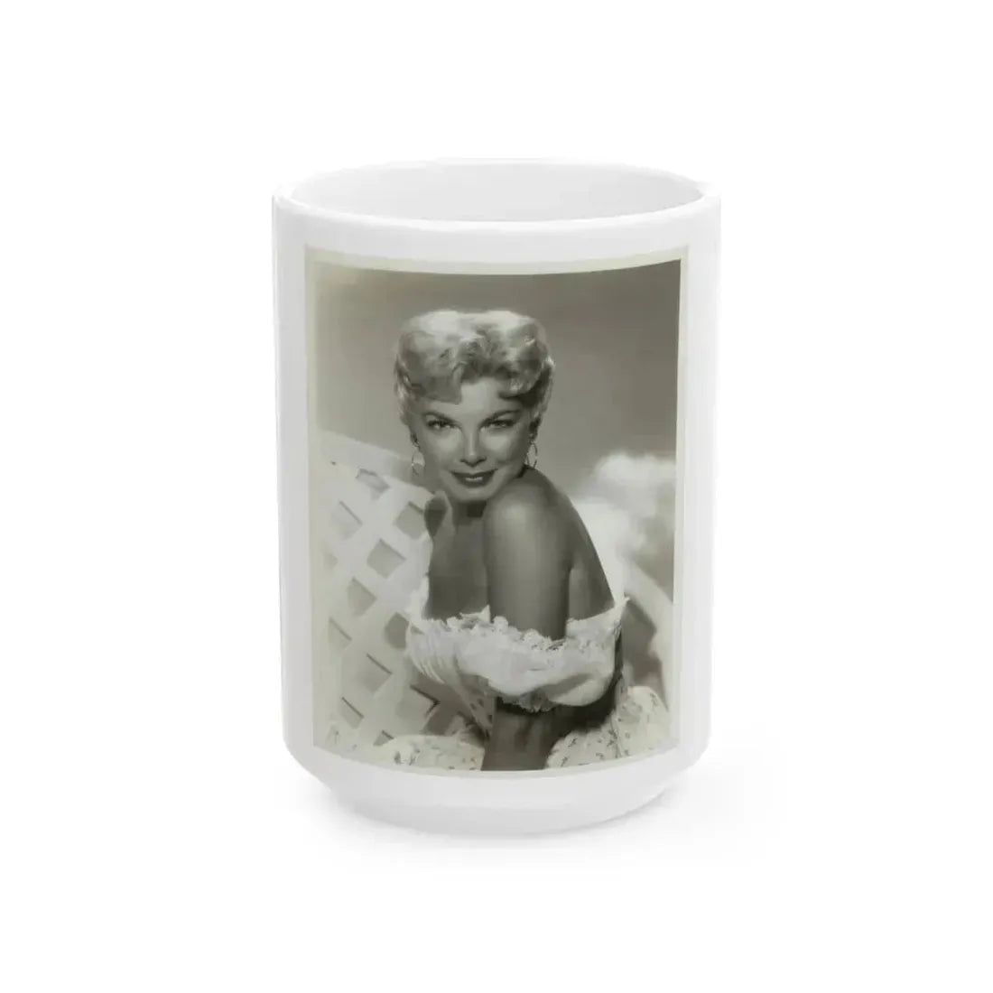 Barbara Nichols #35 (Vintage Female Icon) White Coffee Mug 15oz - Go Mug Yourself