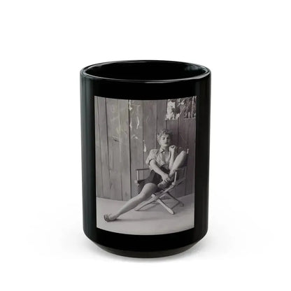 Barbara Nichols #350 (Vintage Female Icon) Black Coffee Mug 15oz - Go Mug Yourself