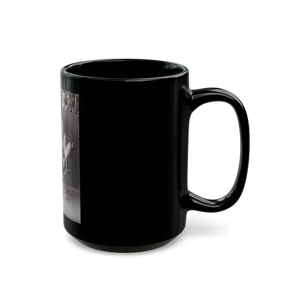 Barbara Nichols #350 (Vintage Female Icon) Black Coffee Mug - Go Mug Yourself