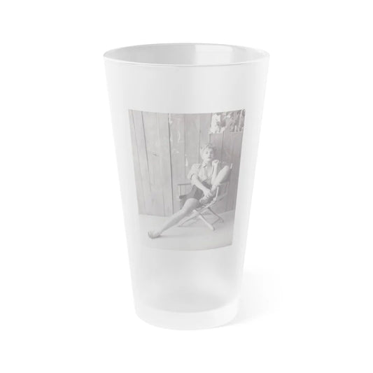 Barbara Nichols #350 (Vintage Female Icon) Frosted Pint Glass 16oz-16oz-Frosted-Go Mug Yourself