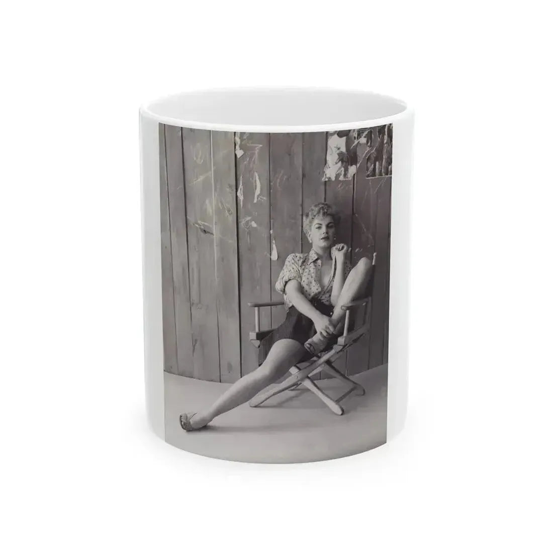 Barbara Nichols #350 (Vintage Female Icon) White Coffee Mug 11oz - Go Mug Yourself