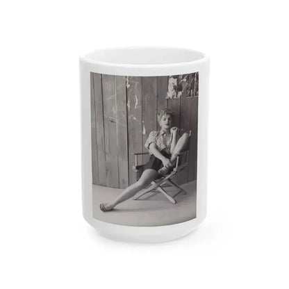 Barbara Nichols #350 (Vintage Female Icon) White Coffee Mug 15oz - Go Mug Yourself